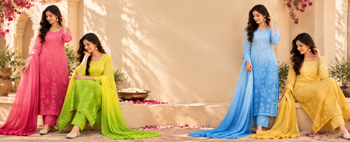 Rangreza Ombre Muslin Suit Set