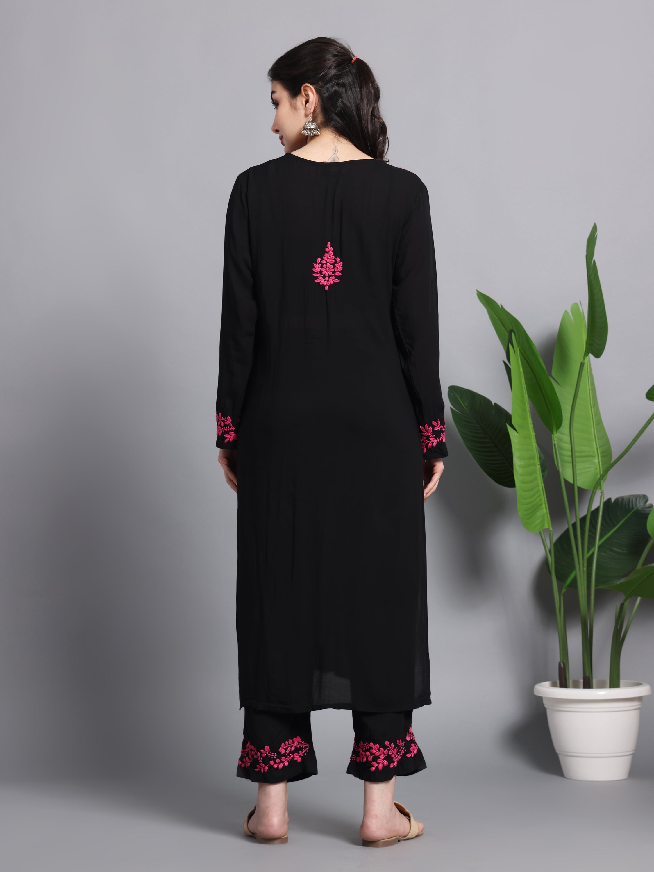 FALAK MODAL KURTA SET-Pink