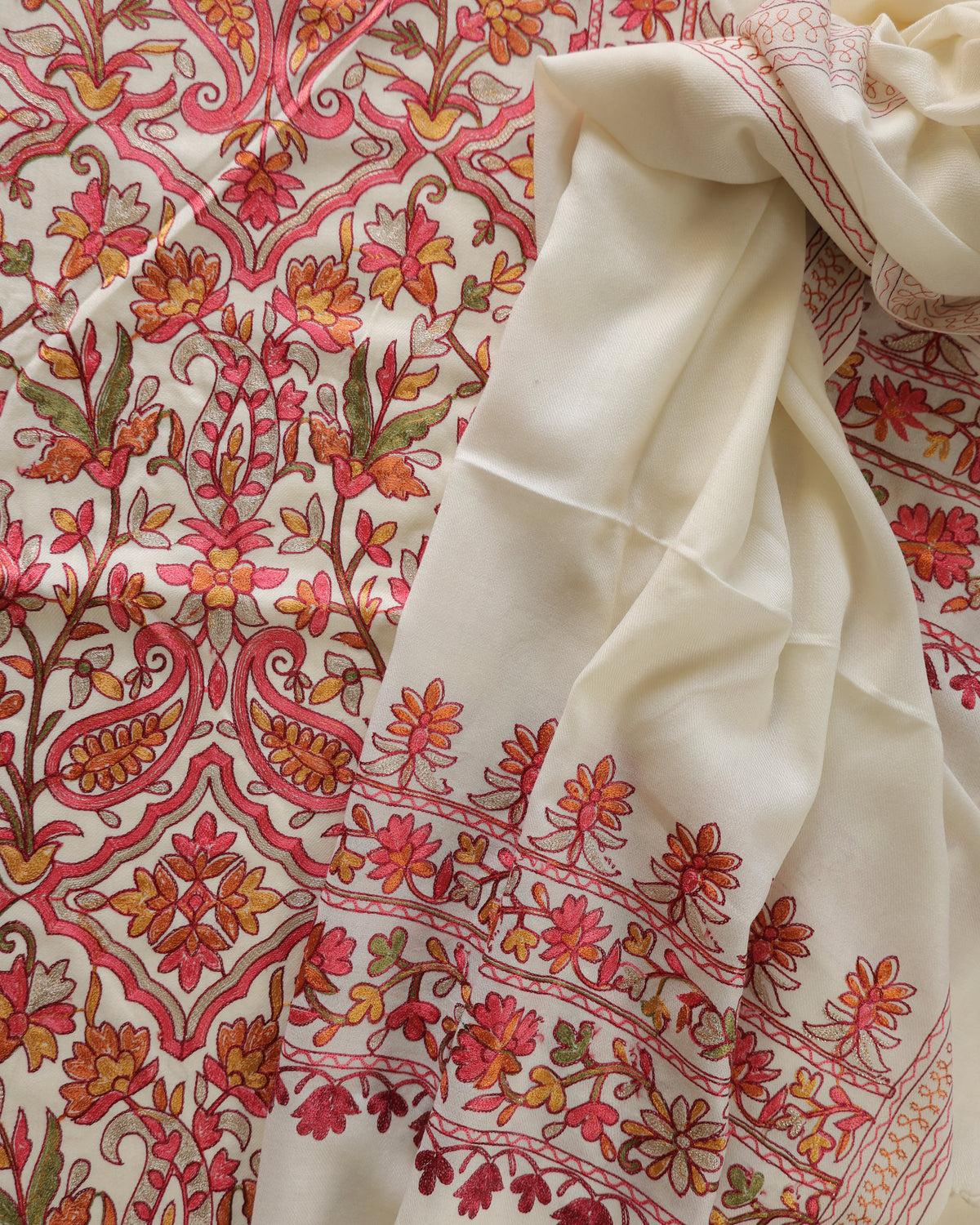 NILOFER- Kashmiri Inspired Aari Work Unstitched 3-Piece Suit Set