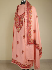 Mehreen- Kashmiri Aari Work floral embroidery 3-piece Suit set (PEACH)