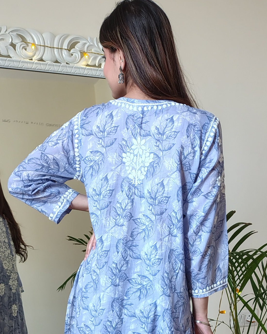 RAHAT Powder Blue Kurta Plazzo Set
