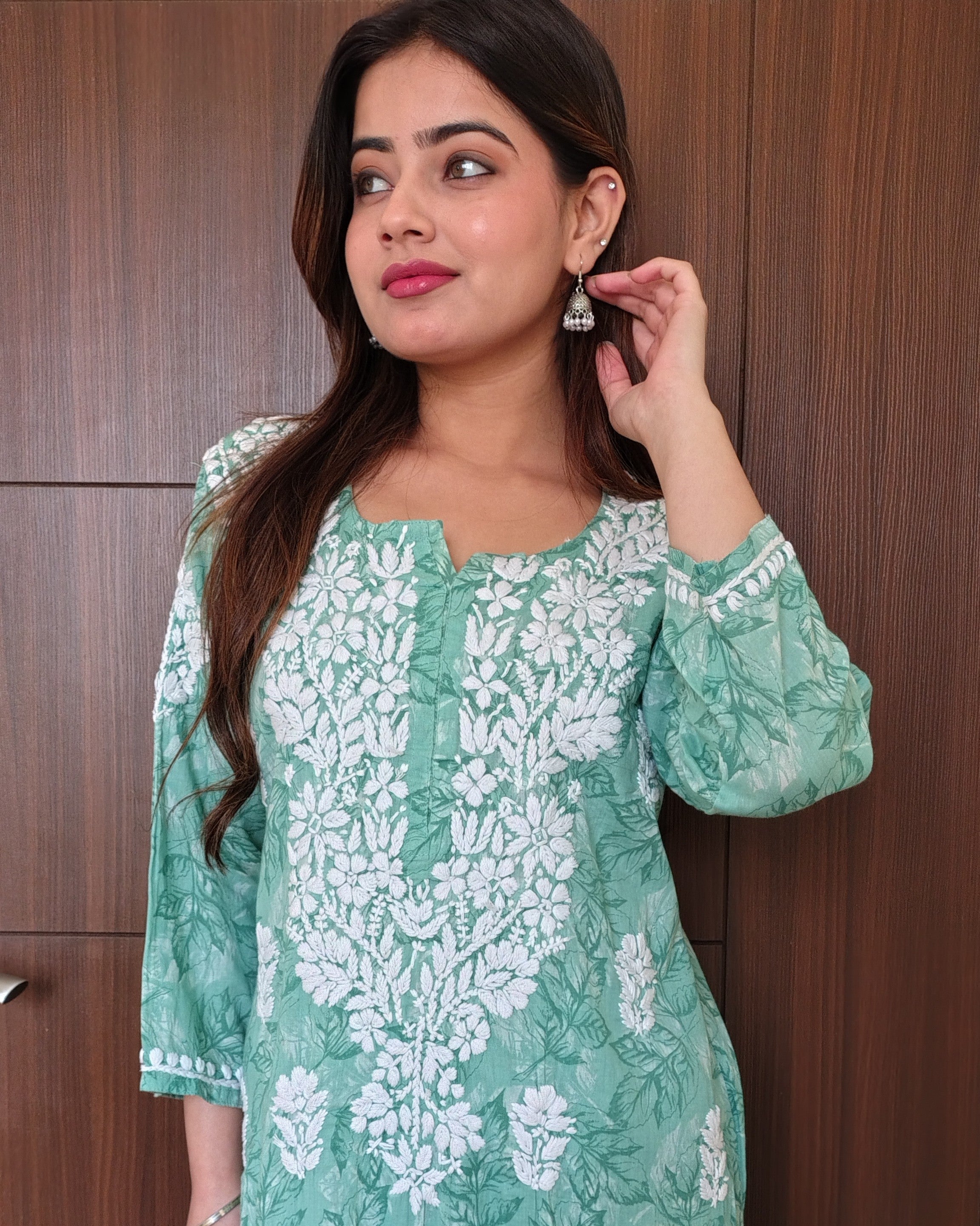 RAHAT Mint Green Kurta Plazzo Set