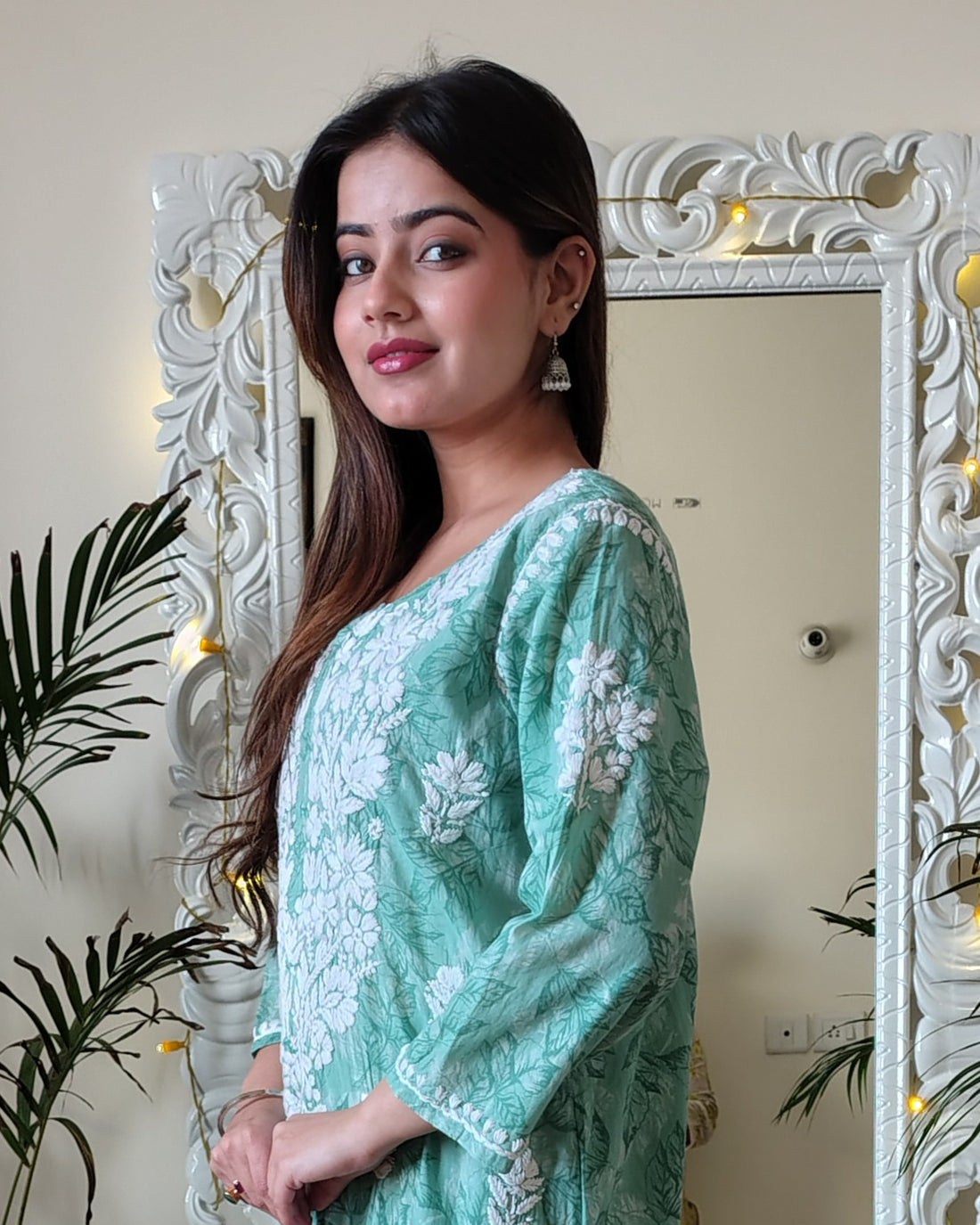 RAHAT Mint Green Kurta Plazzo Set