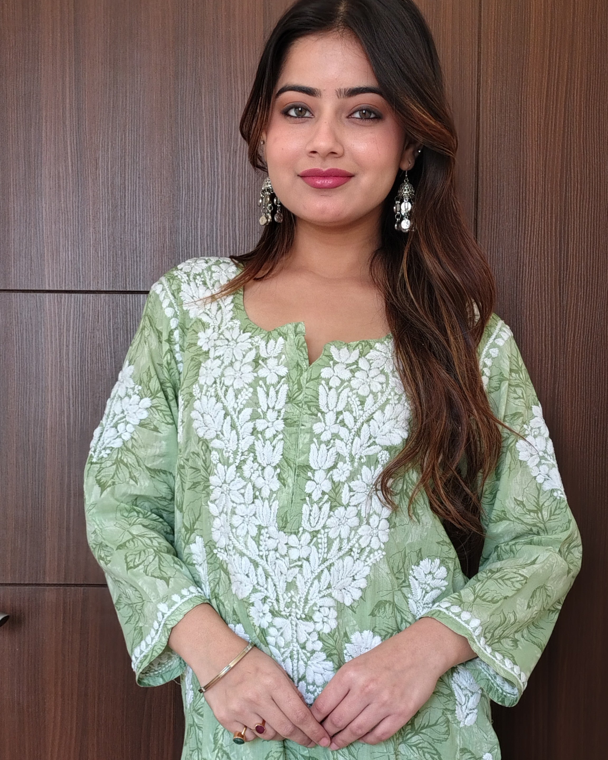 RAHAT Moss Green Kurta Plazzo Set