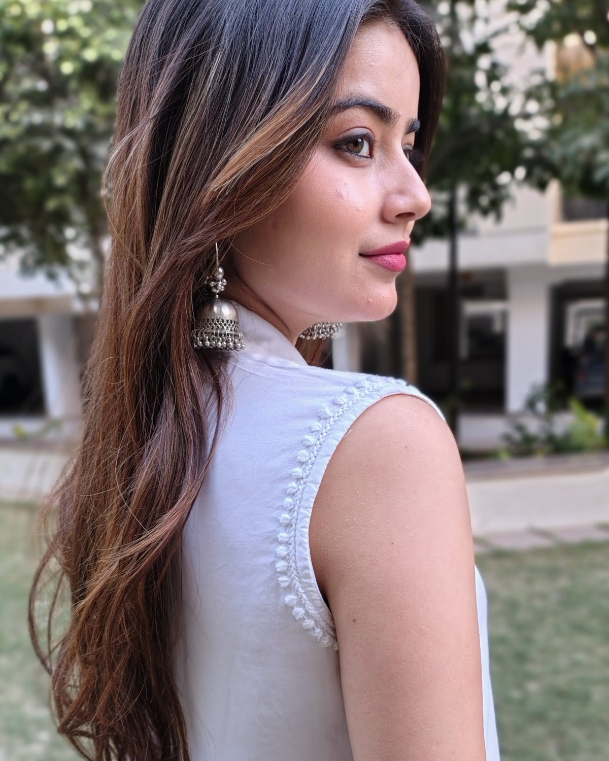 White  Luxury Rayon Chikankari Sleeveless Top