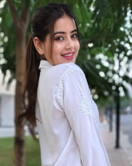 Luxury Rayon  Cotton Chikankari Shirt