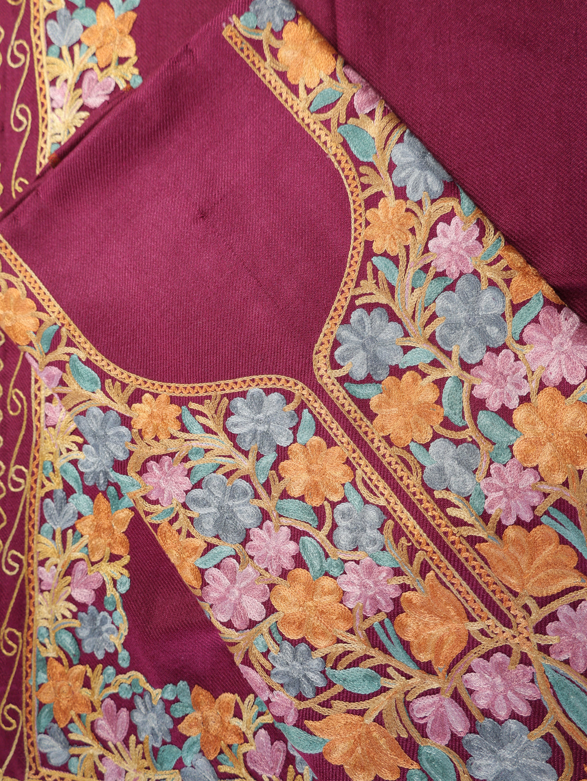 ZAINAB 3-piece Unstitched Suit Set- MULBERRY WINE