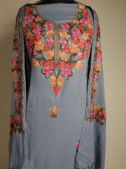 ZAINAB 3-piece Unstitched Suit Set- GREY