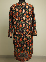 LAILA – Kashmiri Inspired Aari Work Semi-Stitched Georgette Kurta (Black)
