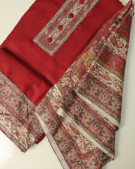 SAFFIYA 3-piece Unstitched Suit set (Red)