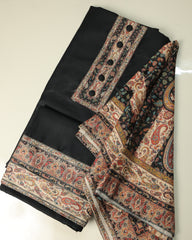 SAFFIYA 3-piece Unstitched Suit set (Black)