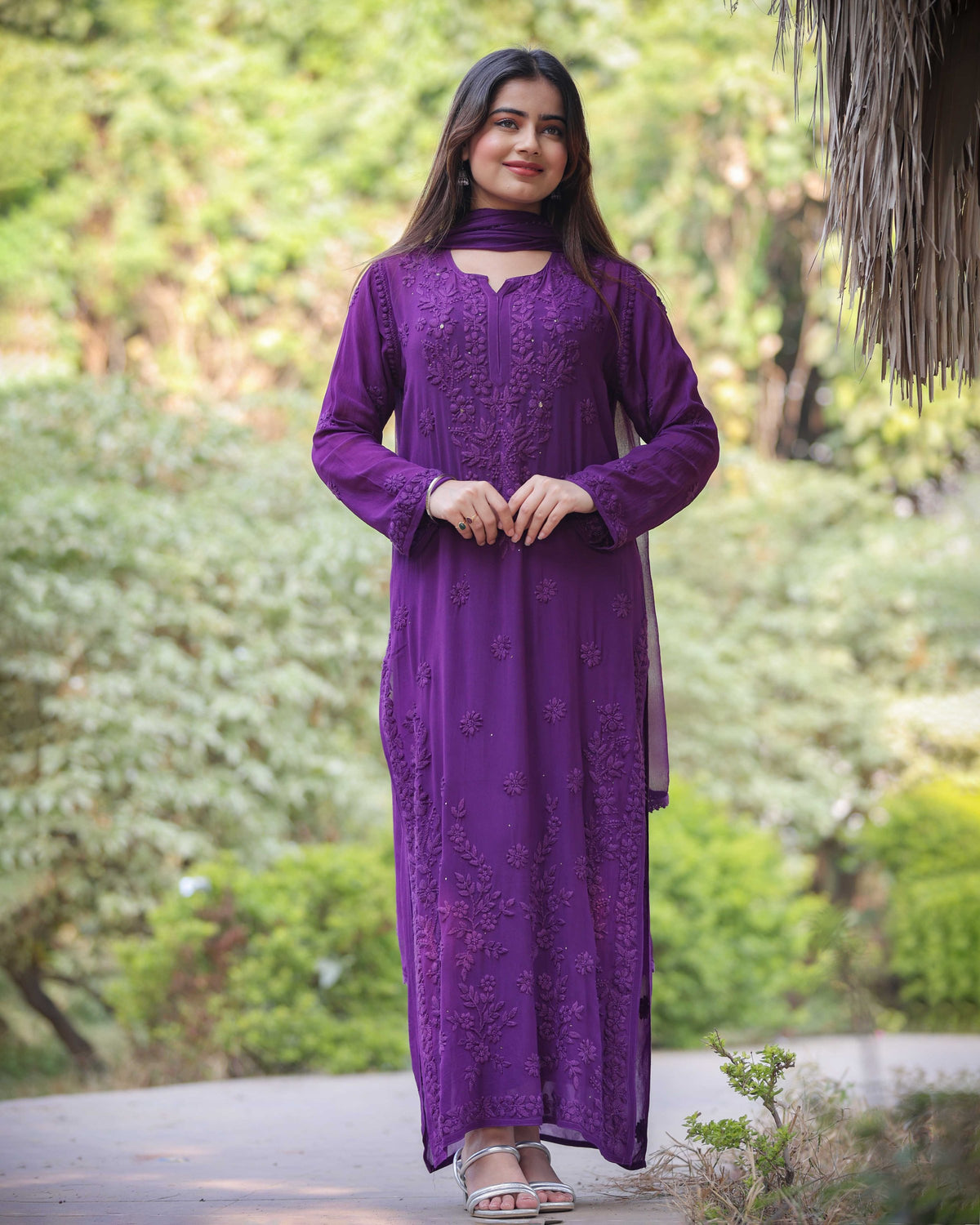 RAWAYAT INDIGO PURPLE Chikankari suit set