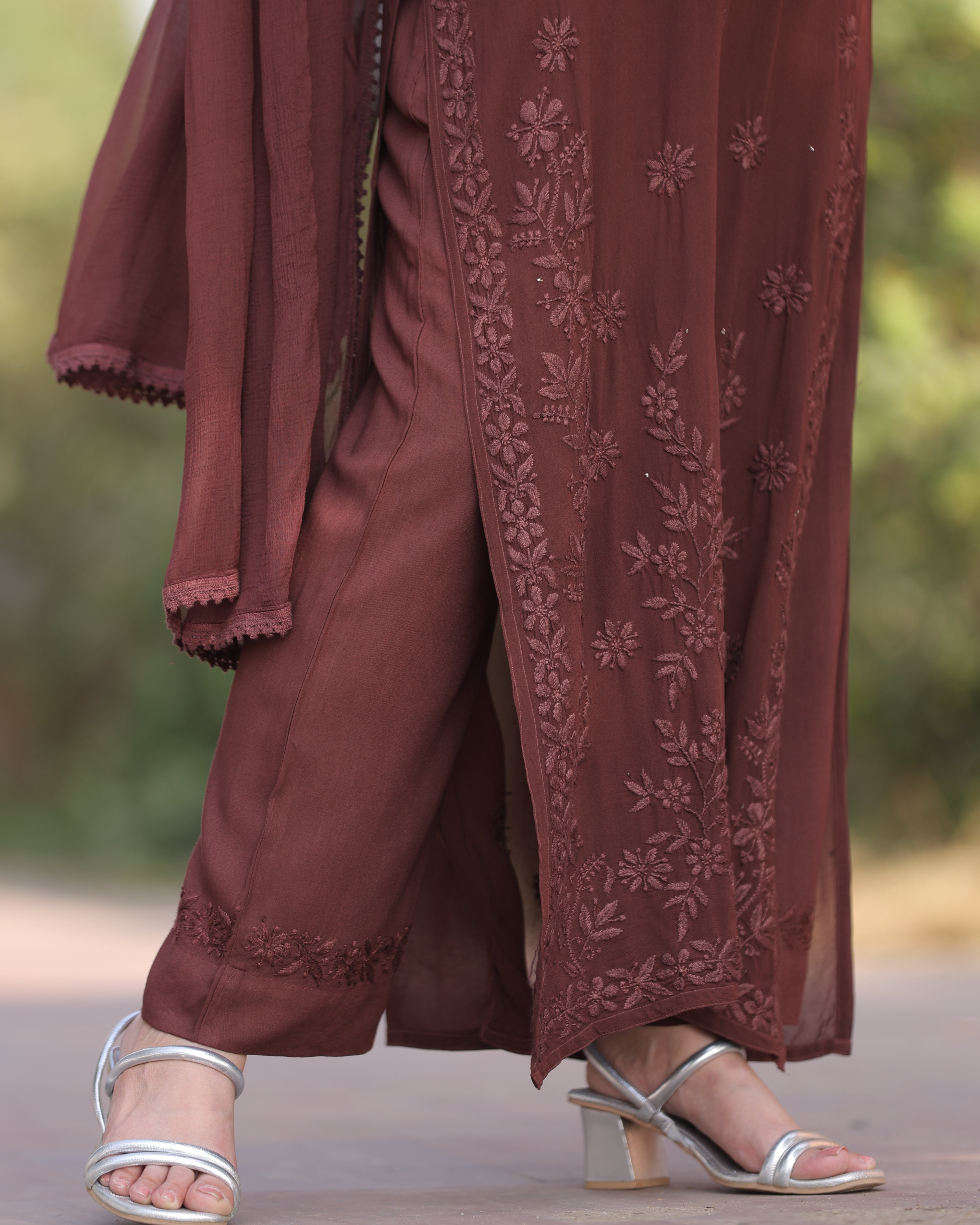 RAWAYAT CHOCOLATE BROWN Chikankari suit set