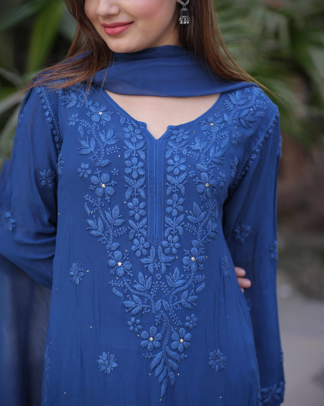 RAWAYAT ROYAL BLUE Chikankari suit set