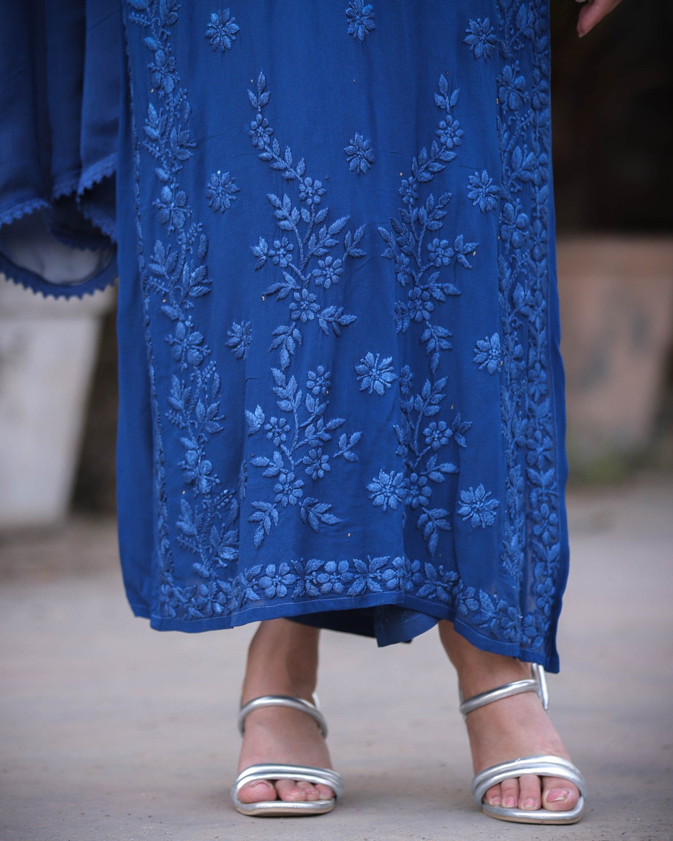 RAWAYAT ROYAL BLUE Chikankari suit set