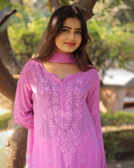 RAWAYAT LILAC PINK Chikankari suit set