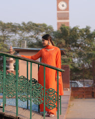 RAWAYAT AUTUMN ORANGE Chikankari suit set