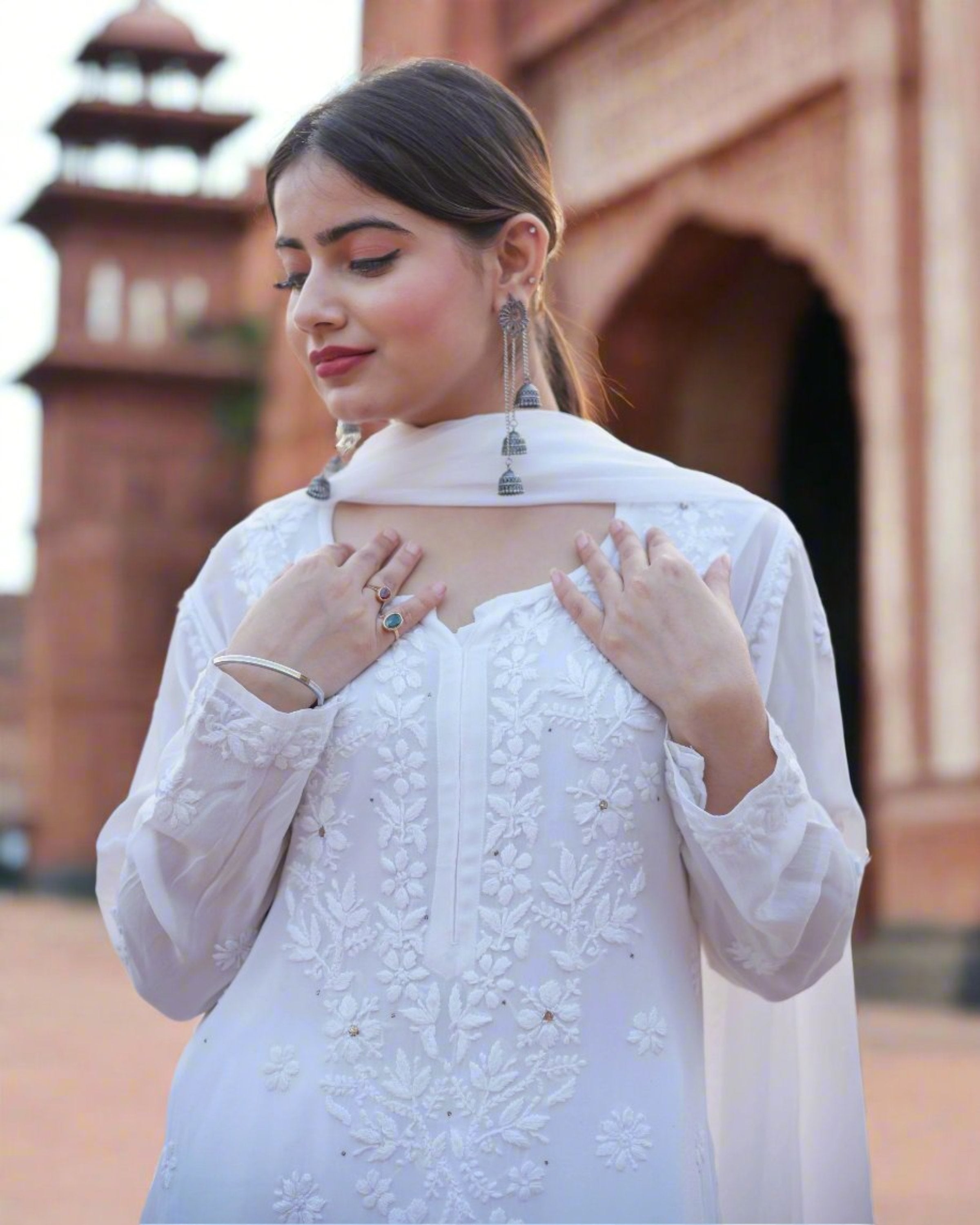 RAWAYAT MOONLIT IVORY Chikankari suit set