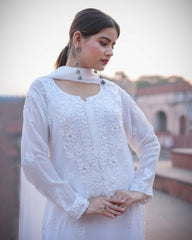 RAWAYAT MOONLIT IVORY Chikankari suit set