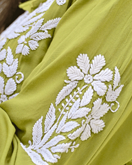 Sana Modal Green Chikankari Kurta